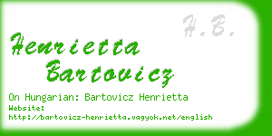 henrietta bartovicz business card